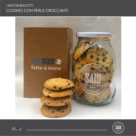 Cookies con perle croccanti