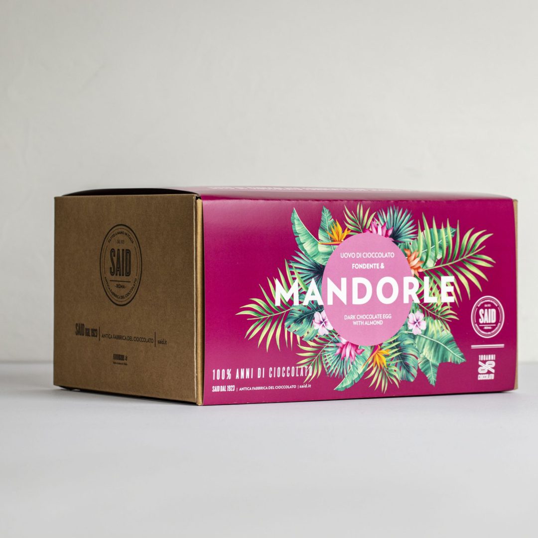 Uovo di Cioccolato fondente con mandorle 500 gr