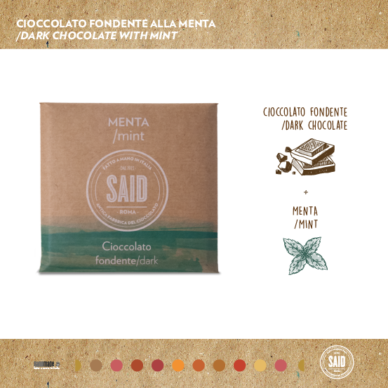 Tavoletta di Cioccolato fondente alla menta