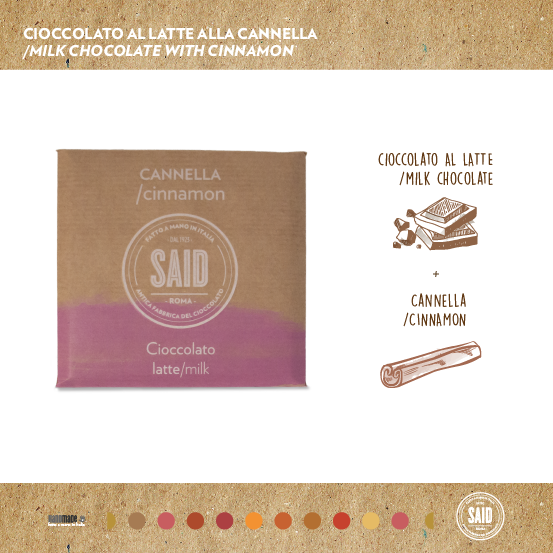 Tavoletta di Cioccolato al latte con cannella