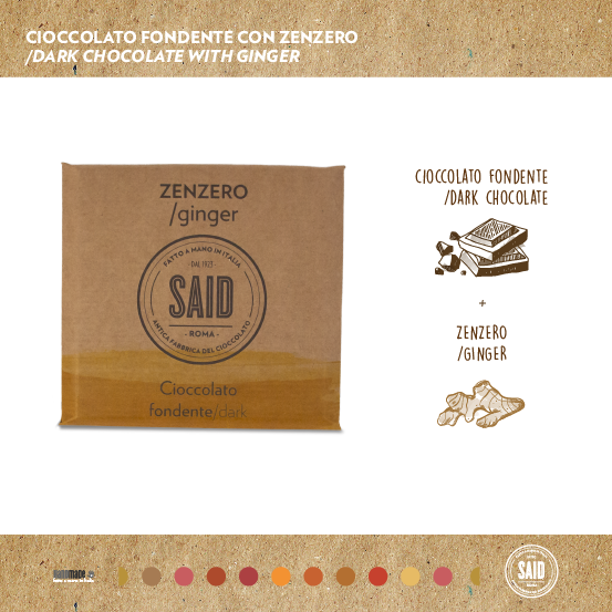 Tavoletta di Cioccolato fondente con zenzero