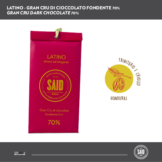 Latino: gran cru di Cioccolato fondente 70%