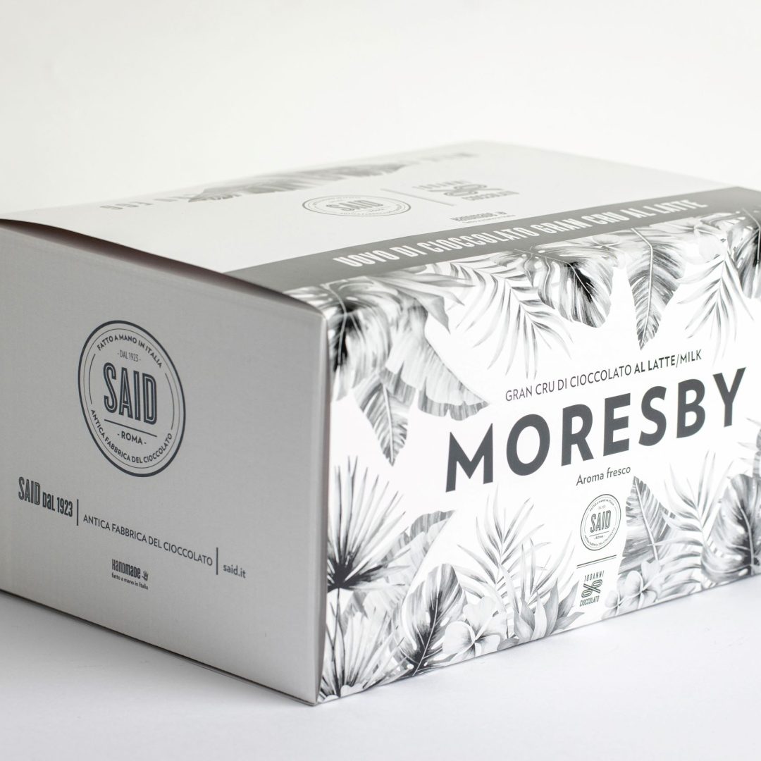 Uovo di Gran Cru di cioccolato MORESBY latte 35%
