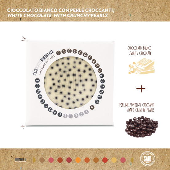 Tavoletta bianca con perline croccanti