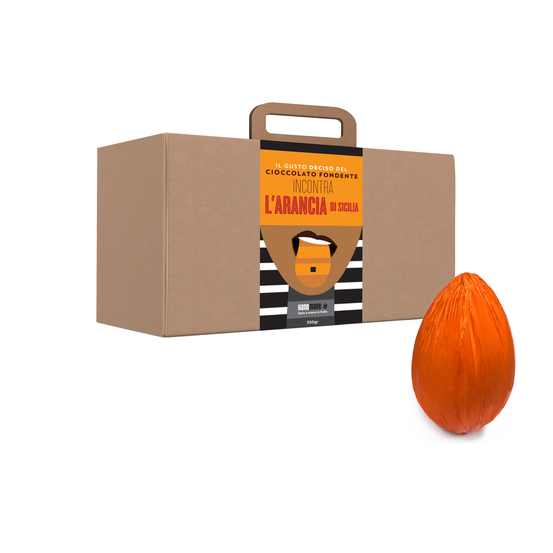 Uovo di cioccolato fondente all'arancia 350 gr