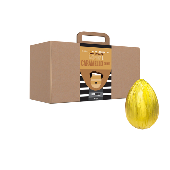 Uovo di cioccolato al caramello salato 350 gr
