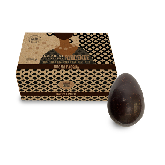 Uovo di cioccolato fondente con perle croccanti 350 gr