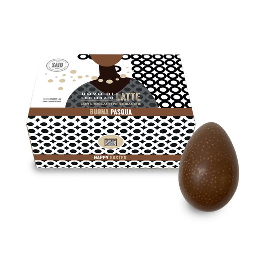 Uovo di cioccolato al latte con perle croccanti 350 gr