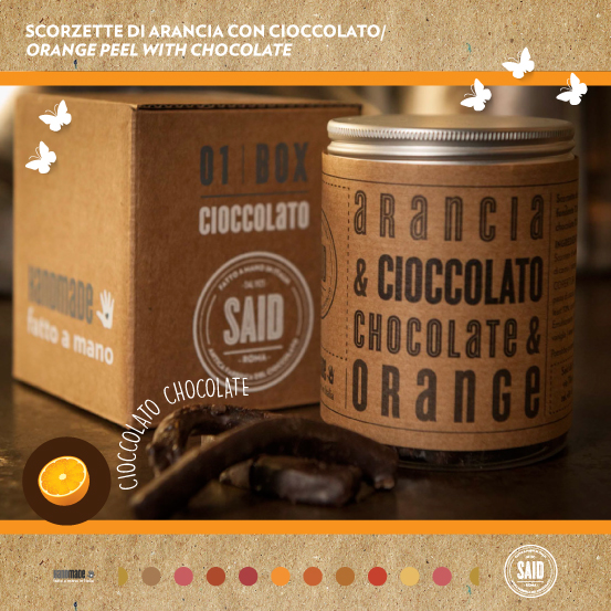 Scorzette di Arancia ricoperte di Cioccolato fondente