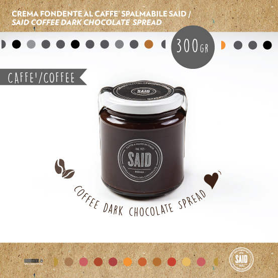 Barattolo di crema spalmabile al Cioccolato fondente al caffè