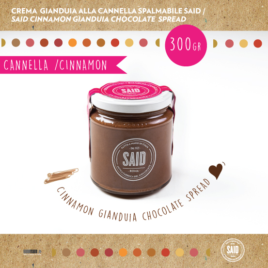 Barattolo di crema spalmabile al Cioccolato gianduia e Cannella