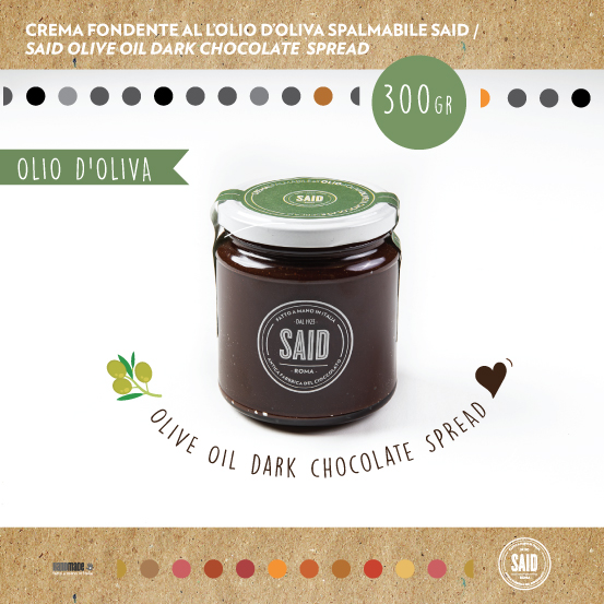 Barattolo di crema spalmabile al Cioccolato fondente e olio d’oliva