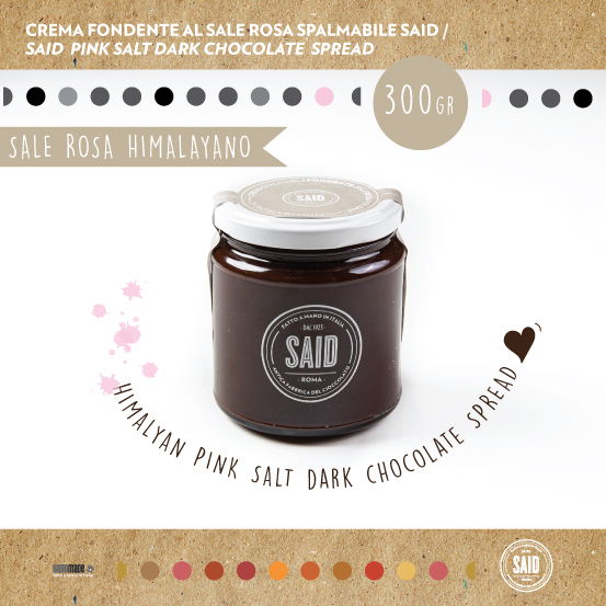 Barattolo di crema spalmabile al Cioccolato fondente al sale