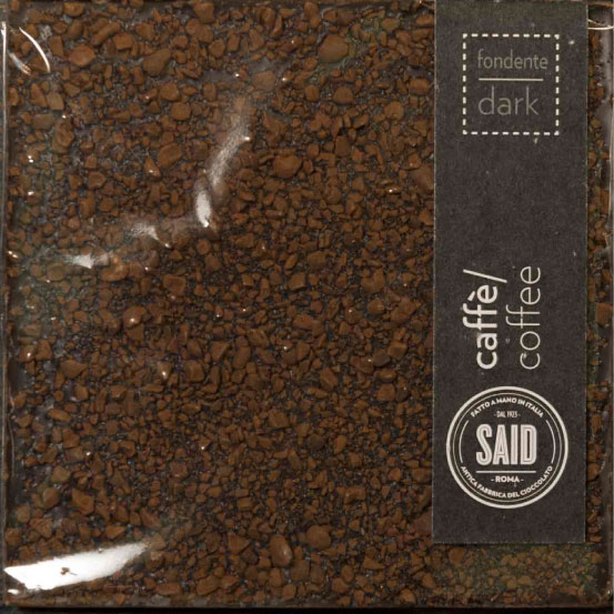 Tavoletta di Cioccolato fondente al 72% con granella di caffè
